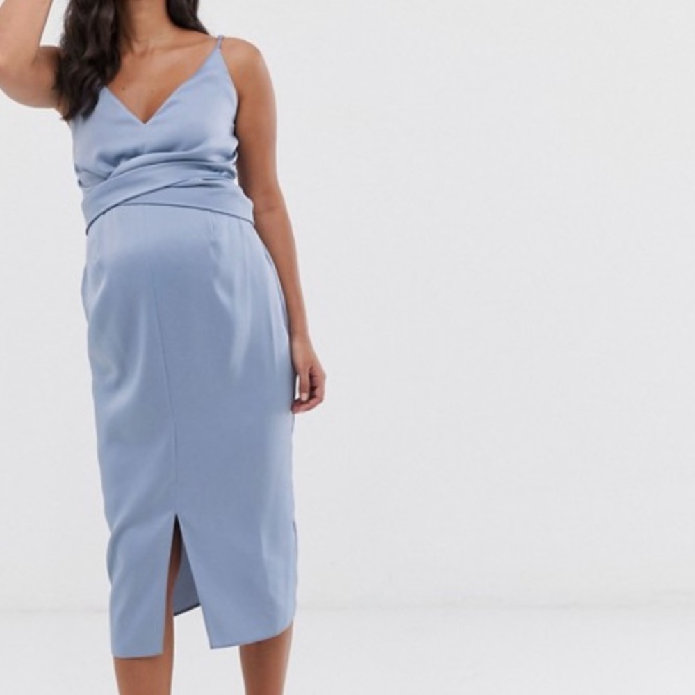 ASOS maternity midi wrap dress
